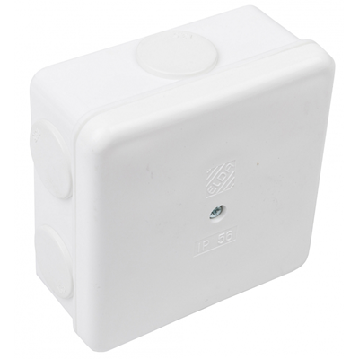 ELDA Caja de pared sin conector PON56, 80x80mm, blanco