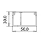 electrical channel PVC 50x30 white, with a fixed asymmetric partition, 2m
