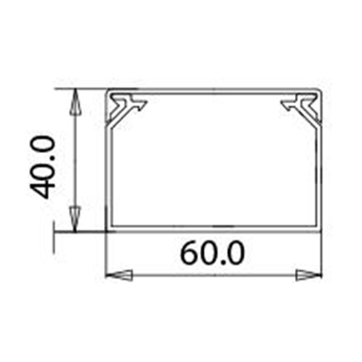 electrical channel PVC 60x40, white, 2m, with RO60 spacer