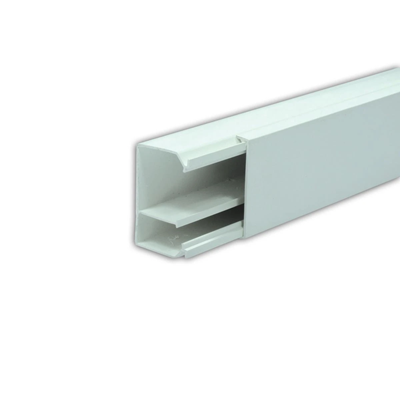 electrical channel PVC 60x40, white, 2m, with spacer RO60 4 pcs., with asymmetric partition