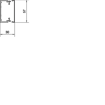 Electrical installation trunking 30x60, light grey