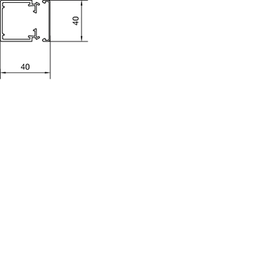 Electrical installation trunking 40x40mm