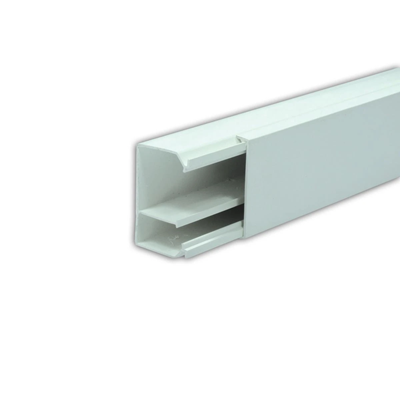 Electrical installation trunking LS0H LS 60x40 P/ white, length 2 m / with spacer RO60 / with asymmetric partition