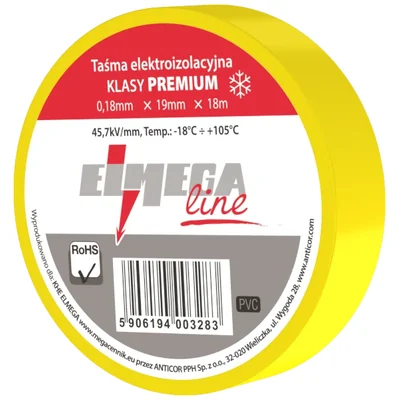 ELECTRIX 200 PREMIUM PVC elektroizolační páska 0,18 mm x 19 mm x 18 m žlutá