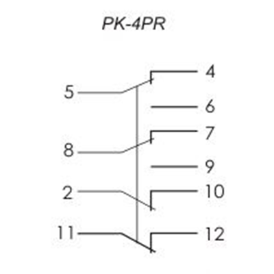 Electromagnetic relay 8A 12v 2+2 contacts