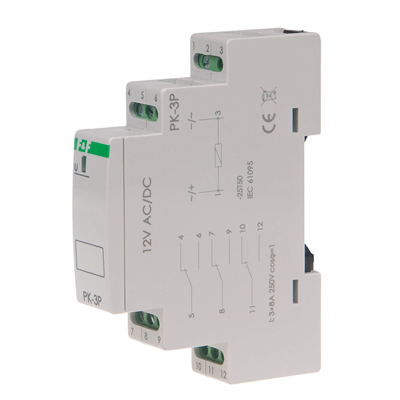 Electromagnetic relay 8A 12V 3 contacts