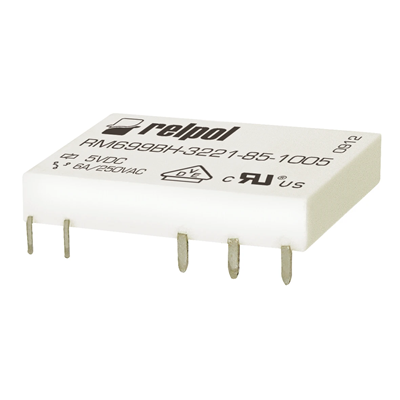 Electromagnetic relay RM699BH-3011-85-1060, miniature, vertical version, for PCB and plug-in socket