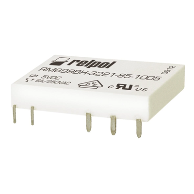 Electromagnetic relay RM699BH-3011-85-1060, miniature, vertical version, for PCB and plug-in socket