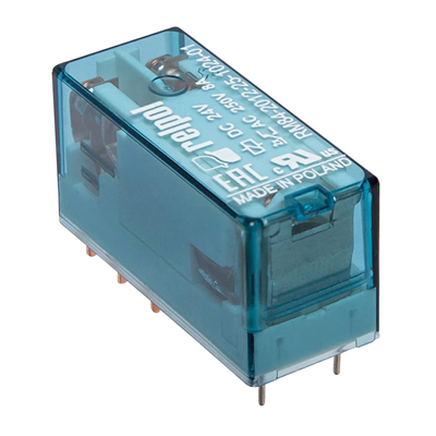 Electromagnetic relay RM84-2012-25-1024-01 miniature in a transparent housing for printed circuit and plug-in socket