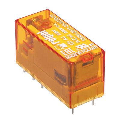 Electromagnetic relay RM85-2011-25-5230-01 miniature with transparent housing for printed circuit board and plug-in socket