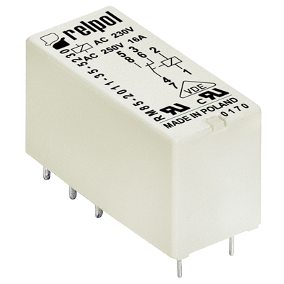 Electromagnetic relay RM85-2011-35-1024 miniature for printed circuit and plug socket