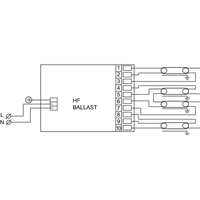 Electronic ballast 18W, 230V