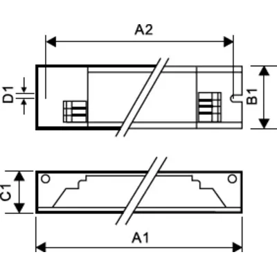 Electronic ballast 58W, 230V