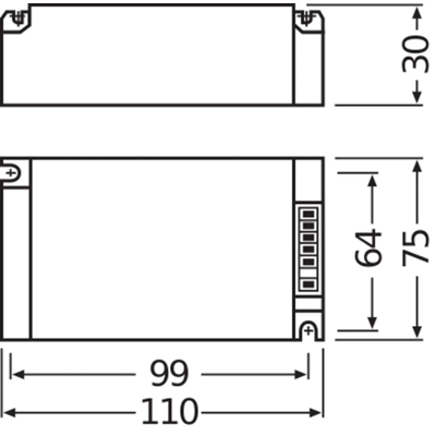 Electronic ballast for discharge lamps.