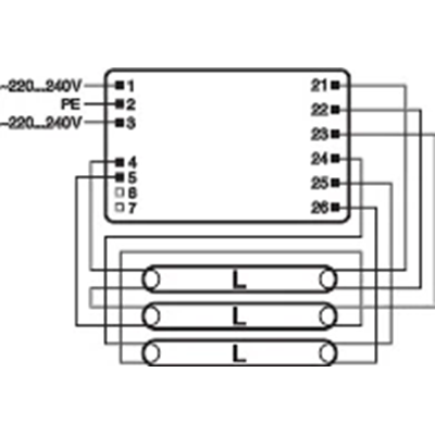 Electronic ballast QT-FIT8 3x, 4x18