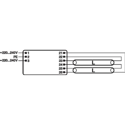 Electronic ballast QTP5 2X49