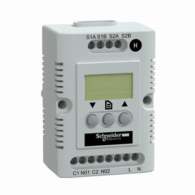 Electronic thermostat with an LCD display