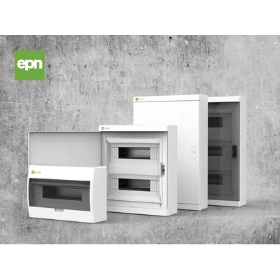 ELEGANT 3x12 multimedia surface-mounted distribution board IP 40 - smoke color
