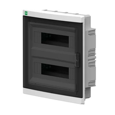 ELEGANT distribution board 2x12 PE+N flush-mounted new version IP 40 - smoke color