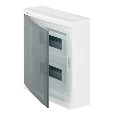 ELEGANT distribution board 2x12 PE+N surface-mounted new version IP 40 - smoke color