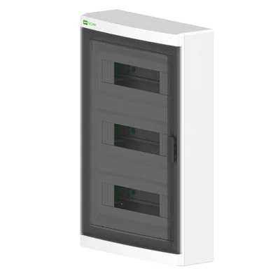 ELEGANT distribution board 3x12 PE+N surface-mounted new version IP 40 - smoke color