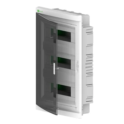 ELEGANT Verteilerkasten 3x12 PE+N Unterputzmontage IP 40 - Rauchglas 2455-01