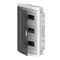 ELEGANT Verteilerkasten 3x12 PE+N Unterputzmontage IP 40 - Rauchglas 2455-01