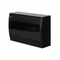 ELEGANTNÍ rozvaděč 1x12 PE+N na omítku IP 40 - černý