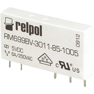 Elektromagnetické relé RM699BV-3011-85-1012, miniaturní, horizontální verze, pro desku plošných spojů