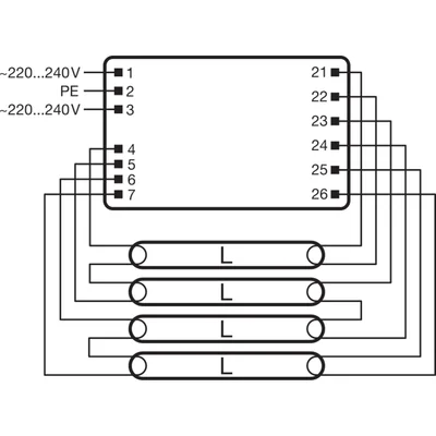 Elektronický předřadník QT-FIT8 3x, 4x18