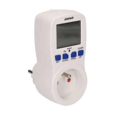 Elektroniczny programator czasowy 3680W 2P+Z biały