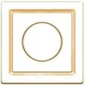 Elément central avec bouton de réglage pour variateur rotatif crème brillant