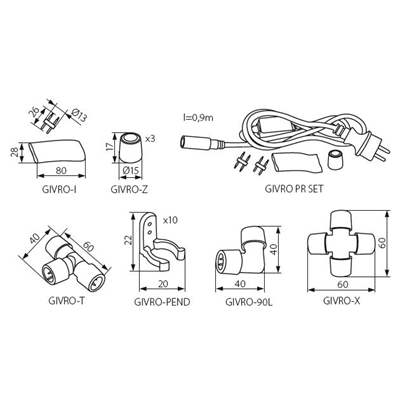 Element systemu GIVRO LED GIVRO-Z