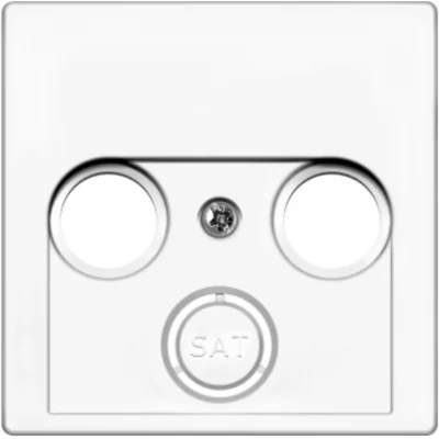 Elemento centrale per presa antenna a 2 e 3 uscite, bianco lucido