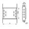 Elemento de arco abatible ELJ100H60, espesor de chapa: 1 mm