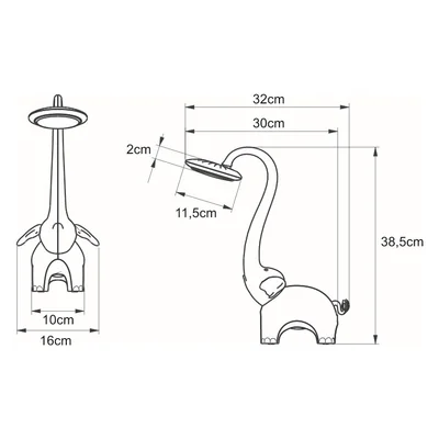 Elephant Blue desk lamp