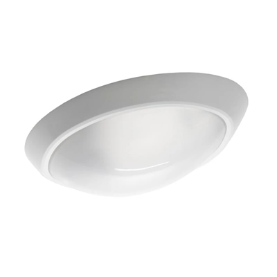 Eliptic 100W luminaire with white matt cover