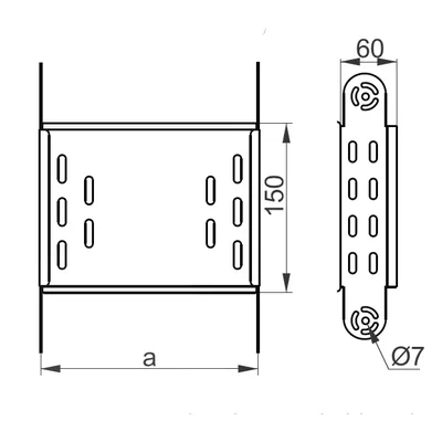ELJ100H60 Hinged arch element, sheet thickness - 1 mm