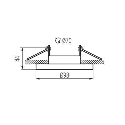 Elnis S W White recessed lamp