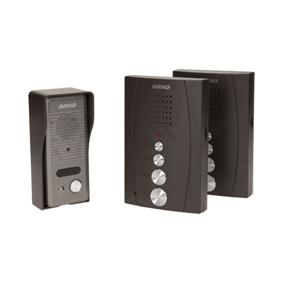 ELUVIO INTERCOM Conjunto de intercomunicación unifamiliar con intercomunicador, microteléfono, negro