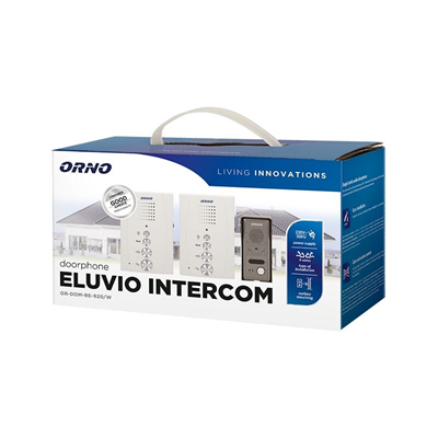ELUVIO INTERCOM Zestaw domofonowy jednorodzinny z interkomem, bezsłuchawkowy, biały