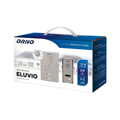 ELUVIO Set citofonico monofamiliare, cornetta libera, grigio