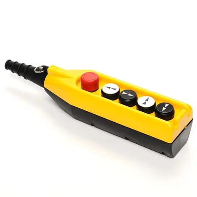 EMAS-Bedienfeld, 5 Tasten, darunter ein 30-mm-Not-Aus-Taster, zwei Geschwindigkeiten