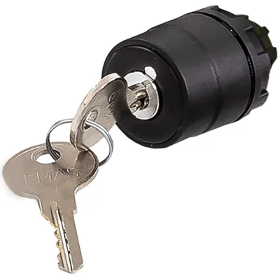 EMAS CP series pushbutton actuator, key removable in position 0, stable, 0-I