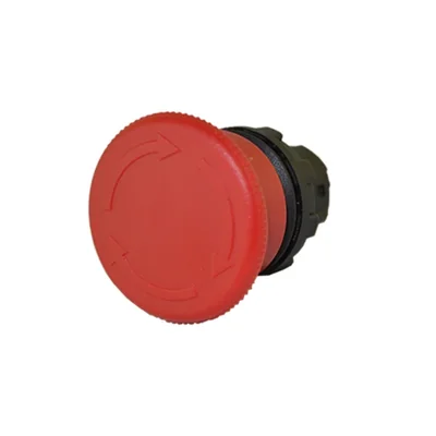 EMAS CP series pushbutton actuator, safety palm, unlocked by turning, 40mm mushroom, red