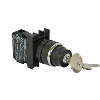 EMAS Key switch, key removable in position 0, 1NO, stable, 0-I