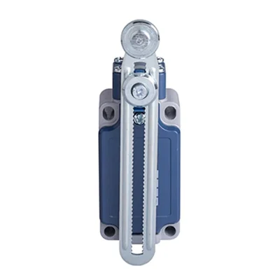 EMAS L52 switch in metal housing, 1NC+1NO, long metal lever with metal roller