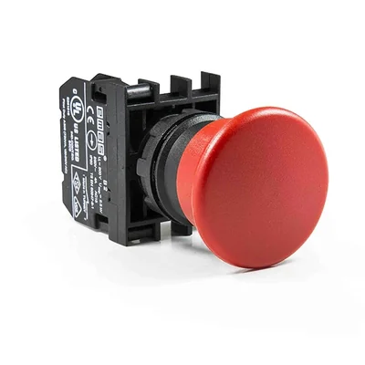 EMAS Palm return button, 1NC, mushroom head 40mm, red