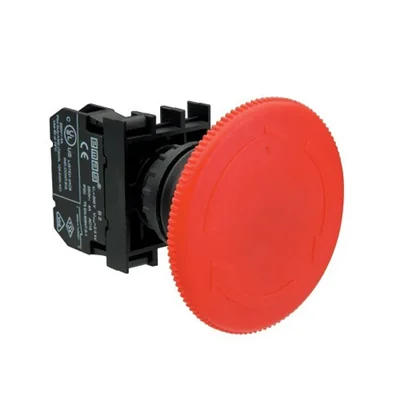 EMAS Safety Palm Button, 1NC, 60mm Mushroom, Red
