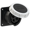 Embase droite 16A 3P+T 500V 50/60Hz 7h IP67, bride 75X75, pas de vis 60X60, contacts nickelés